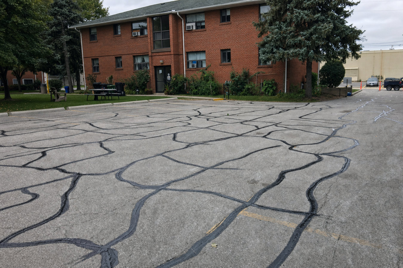 Asphalt crack sealing