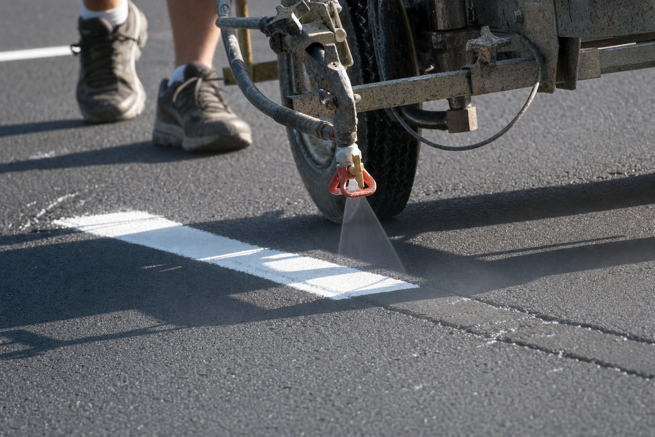 Parking lot striping in Culver City, CA